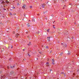 AB Pink Clear Acrylic Faceted Beads Jewelry Making 300/500Pcs