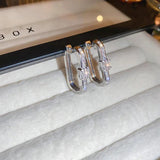 Square Hoop Earrings 14K Real Plated Wedding Gift
