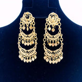 Heart Tassels Dangle Earring Plated French Hook Moon Shape Drop Earrings