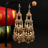 Heart Tassels Dangle Earring Plated French Hook Moon Shape Drop Earrings