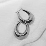 925 Silver Vintage Oval Shape Earrings Allergy-Free Party Jewelry Gift
