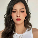 925 Silver Vintage Oval Shape Earrings Allergy-Free Party Jewelry Gift