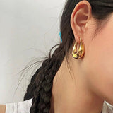 925 Silver Vintage Oval Shape Earrings Allergy-Free Party Jewelry Gift