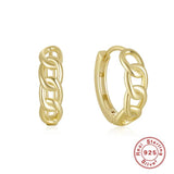 Zircon Pearl 925 Silver Hoop Earrings Wedding Party Jewelry