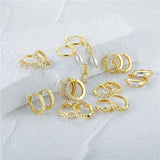 Zircon Pearl 925 Silver Hoop Earrings Wedding Party Jewelry