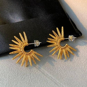 Bilandi Modern Jewelry Spike Earrings 925 Silver Needle Desigh