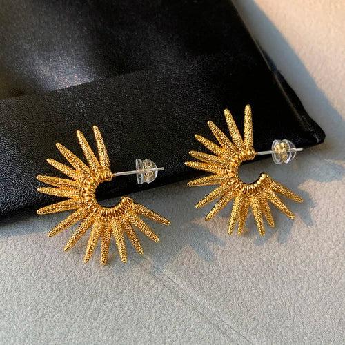 Bilandi Modern Jewelry Spike Earrings 925 Silver Needle Desigh