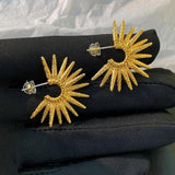 Bilandi Modern Jewelry Spike Earrings 925 Silver Needle Desigh
