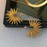 Bilandi Modern Jewelry Spike Earrings 925 Silver Needle Desigh