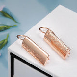 Ethnic Square Pendant Earrings 585 Piercing Dangle Women Jewelry