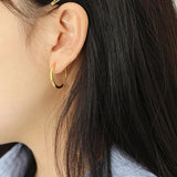 Heart Square Hoop Earring Set Plated Metal Piercing Huggie Earrings