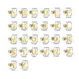 925 Silver Minimalist 26 Letters Stud Earrings Initials Ear S