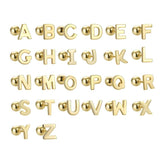 925 Silver Minimalist 26 Letters Stud Earrings Initials Ear S
