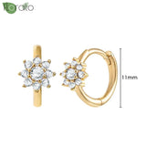 925 Silver Tassel Long Earrings Zircon Hoops Wedding Jewelry