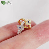 925 Silver Evil Eye Stud Earrings Hoop Jewelry for Women