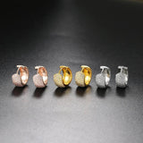 Retro Hoops Zircon Earrings