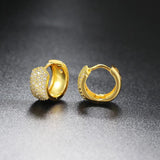 Retro Hoops Zircon Earrings