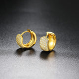 Retro Hoops Zircon Earrings
