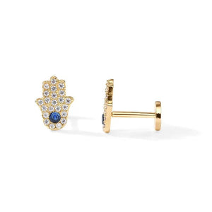 Palm Eye Earring Silver 925 Stud Cartilage Wedding Fine Jewelry
