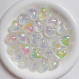 UV Glitter Love Heart Luminous Beads for DIY Jewelry Making
