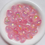 UV Glitter Love Heart Luminous Beads for DIY Jewelry Making