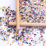2mm Half Round Faceted Beads in Many Colors 300/2000pcs