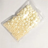 Acrylic Solid Perforated Pearls ABS for DIY Embroidery Jewelry Making