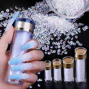 10-45g Tiny Glass Diamonds Caviar Nail Art Rhinestones Decorations