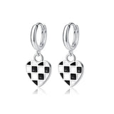 925 Silver Geometric Twist Hoop Earrings For Women
