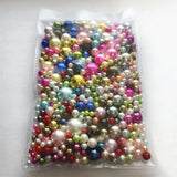 1000pcs White/Ivory Pearl Beads Mix Size 3-12mm for Needlework & Jewelry Making