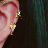 Vintage Snake Shape Earring Hoop Animal Hoop Earrings