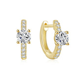 925 Silver Hoop Earrings Romantic Wedding Jewelry