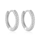 925 Silver Hoop Earrings Romantic Wedding Jewelry