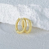 925 Silver Hoop Earrings Romantic Wedding Jewelry