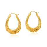 Classic Stainless Steel Twist Huggie Hoop Earrings for Women