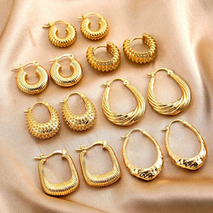 Classic Stainless Steel Twist Huggie Hoop Earrings for Women