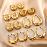 Classic Stainless Steel Twist Huggie Hoop Earrings for Women