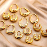 Classic Stainless Steel Twist Huggie Hoop Earrings for Women