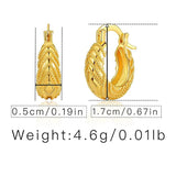 Classic Stainless Steel Twist Huggie Hoop Earrings for Women