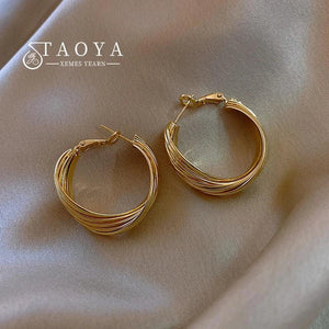 Geometric Round Pendant Earrings for Women's Exaggerated Jewelry