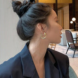 Geometric Round Pendant Earrings for Women's Exaggerated Jewelry
