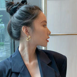Geometric Round Pendant Earrings for Women's Exaggerated Jewelry