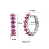 CZ Zircon Initial Chain Earrings Set