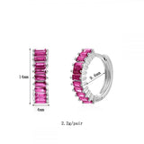 CZ Zircon Initial Chain Earrings Set