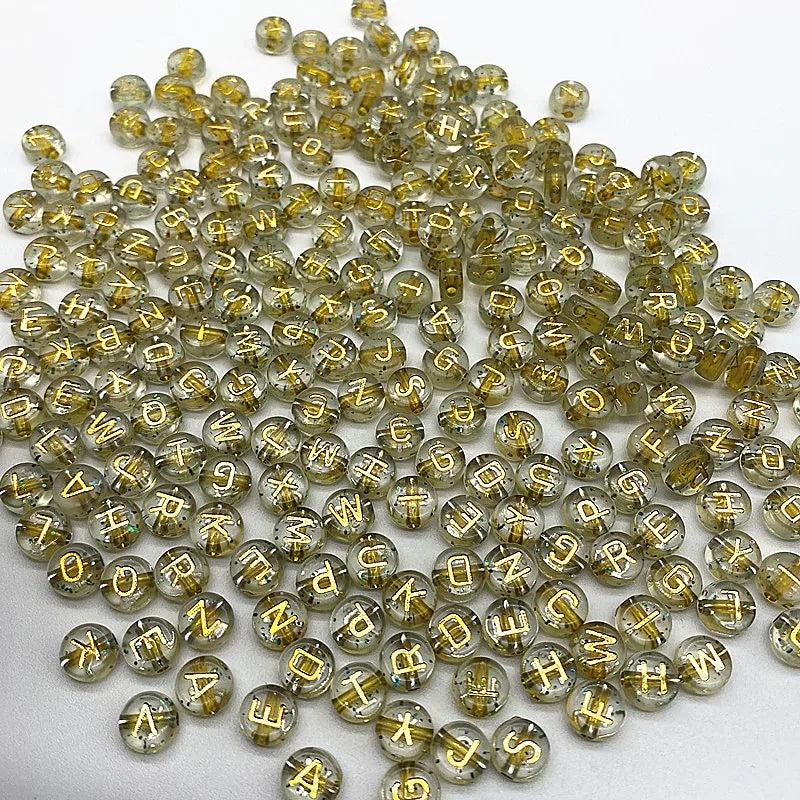 7x4mm Mixed Letters Acrylic Beads for Jewelry Making DIY