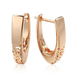 Vintage Rose Hoop Earrings for Women Bridal Wedding Jewelry