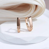 Vintage Rose Hoop Earrings for Women Bridal Wedding Jewelry