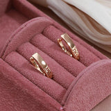 Vintage Rose Hoop Earrings for Women Bridal Wedding Jewelry