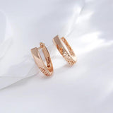 Vintage Rose Hoop Earrings for Women Bridal Wedding Jewelry