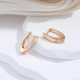 Vintage Rose Hoop Earrings for Women Bridal Wedding Jewelry